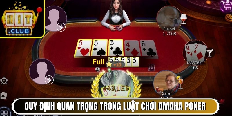Quy định quan trọng trong luật chơi Omaha Poker cần nhớ